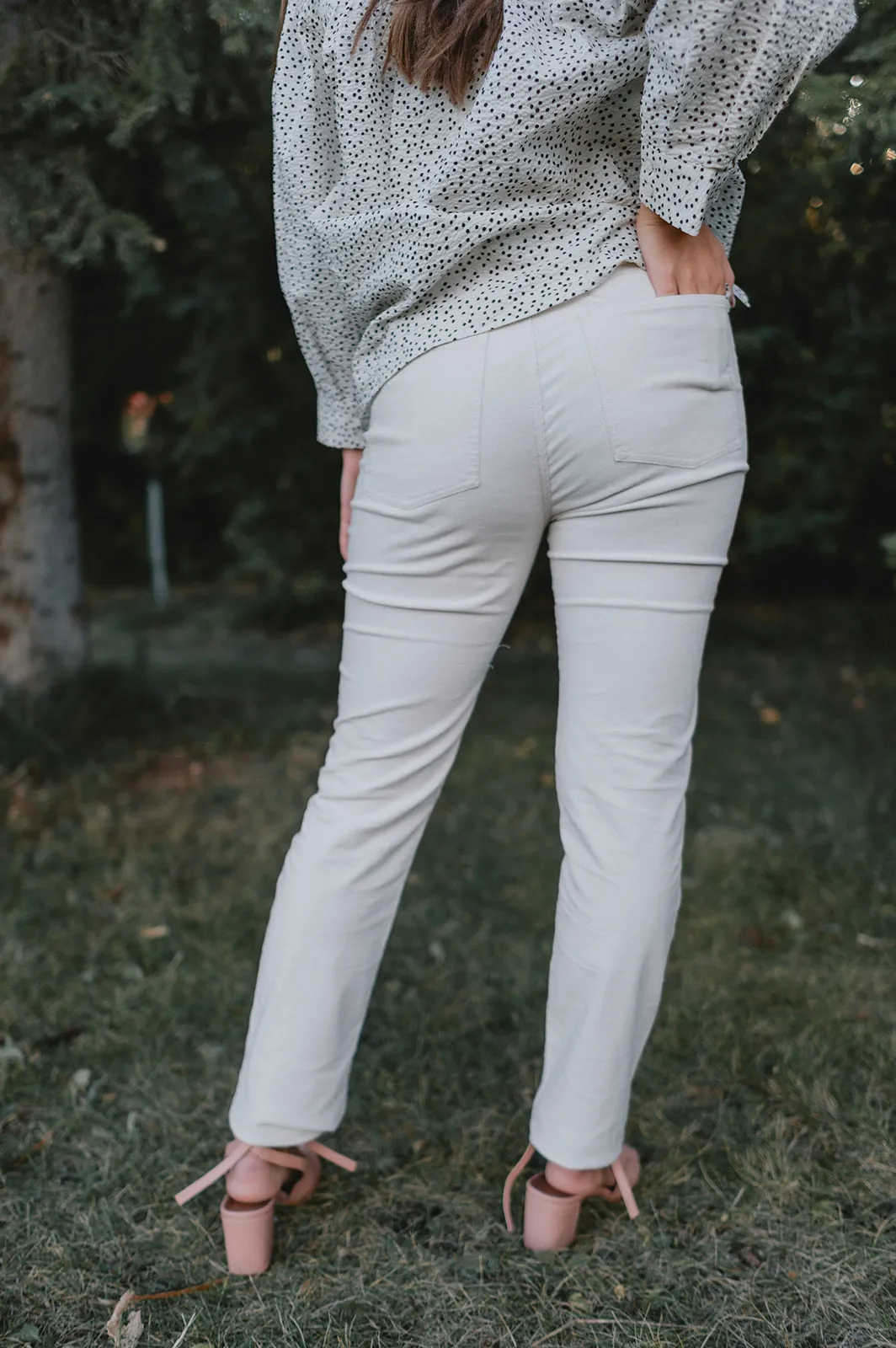 The Rana Corded Trouser by Part Two - Pale - PLUS