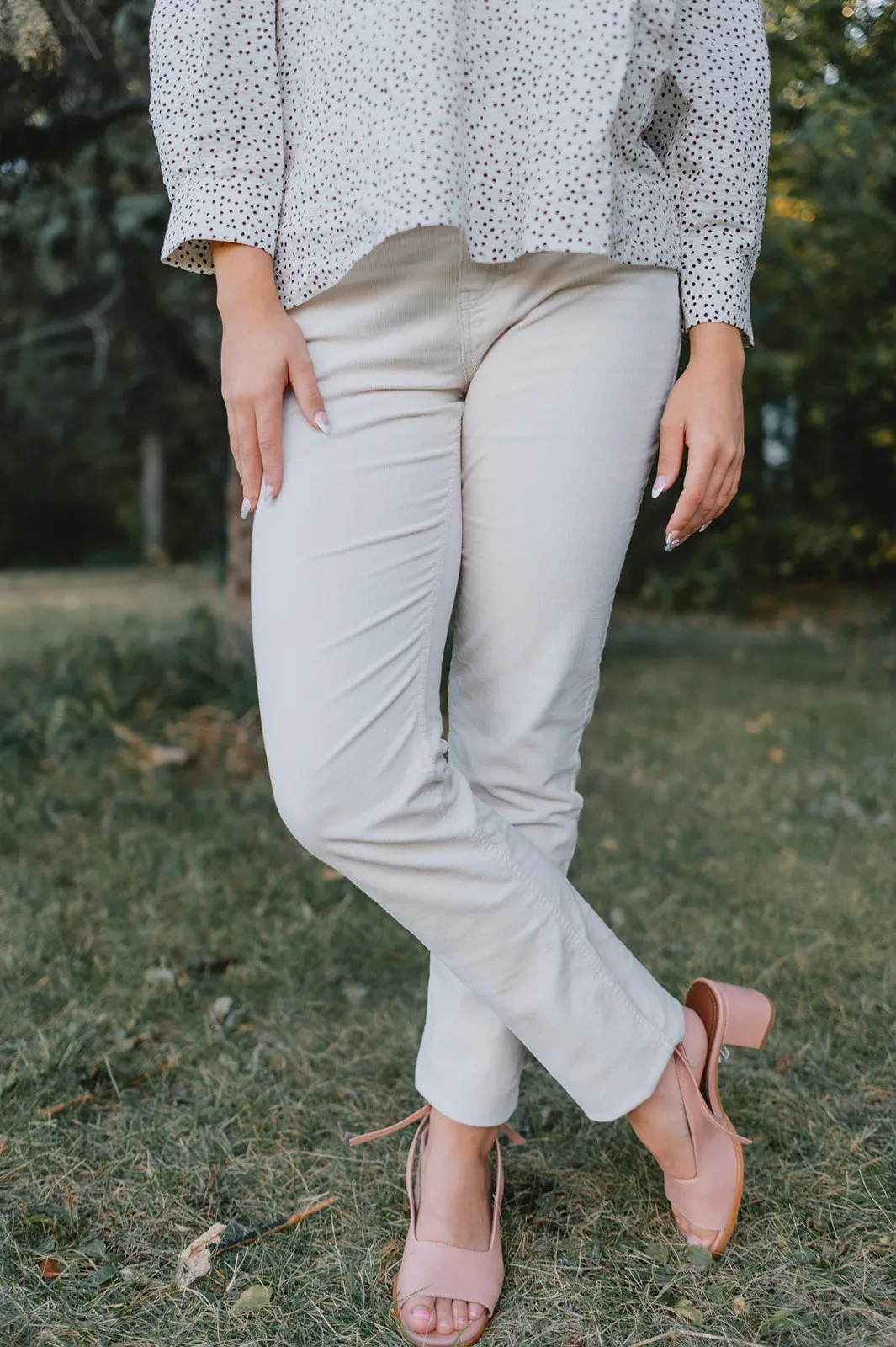 The Rana Corded Trouser by Part Two - Pale