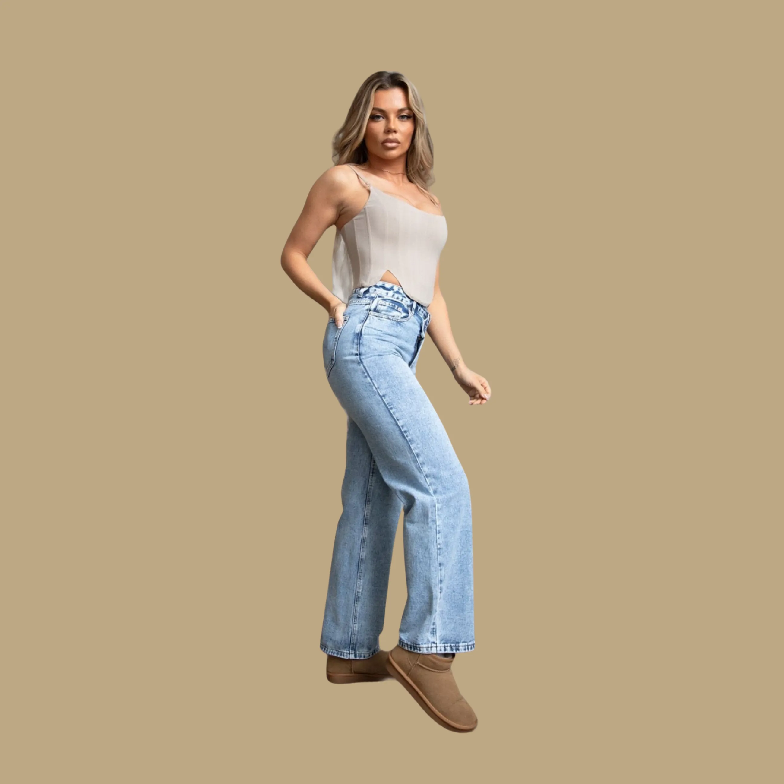 TIC TOC - Jazlyn - Denim Straight Jeans