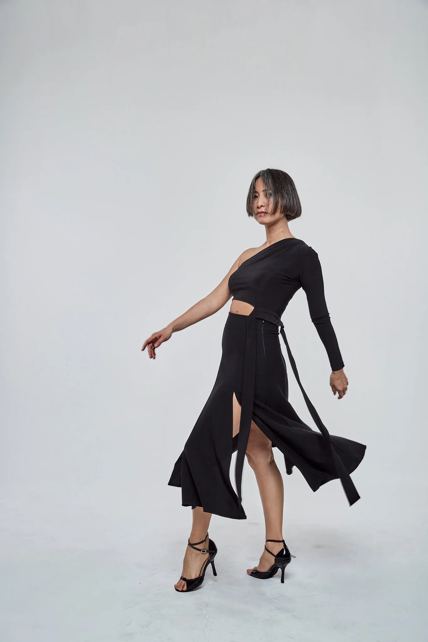 Touchline Tango Skirt / Flared Skirt Series : Double Slit