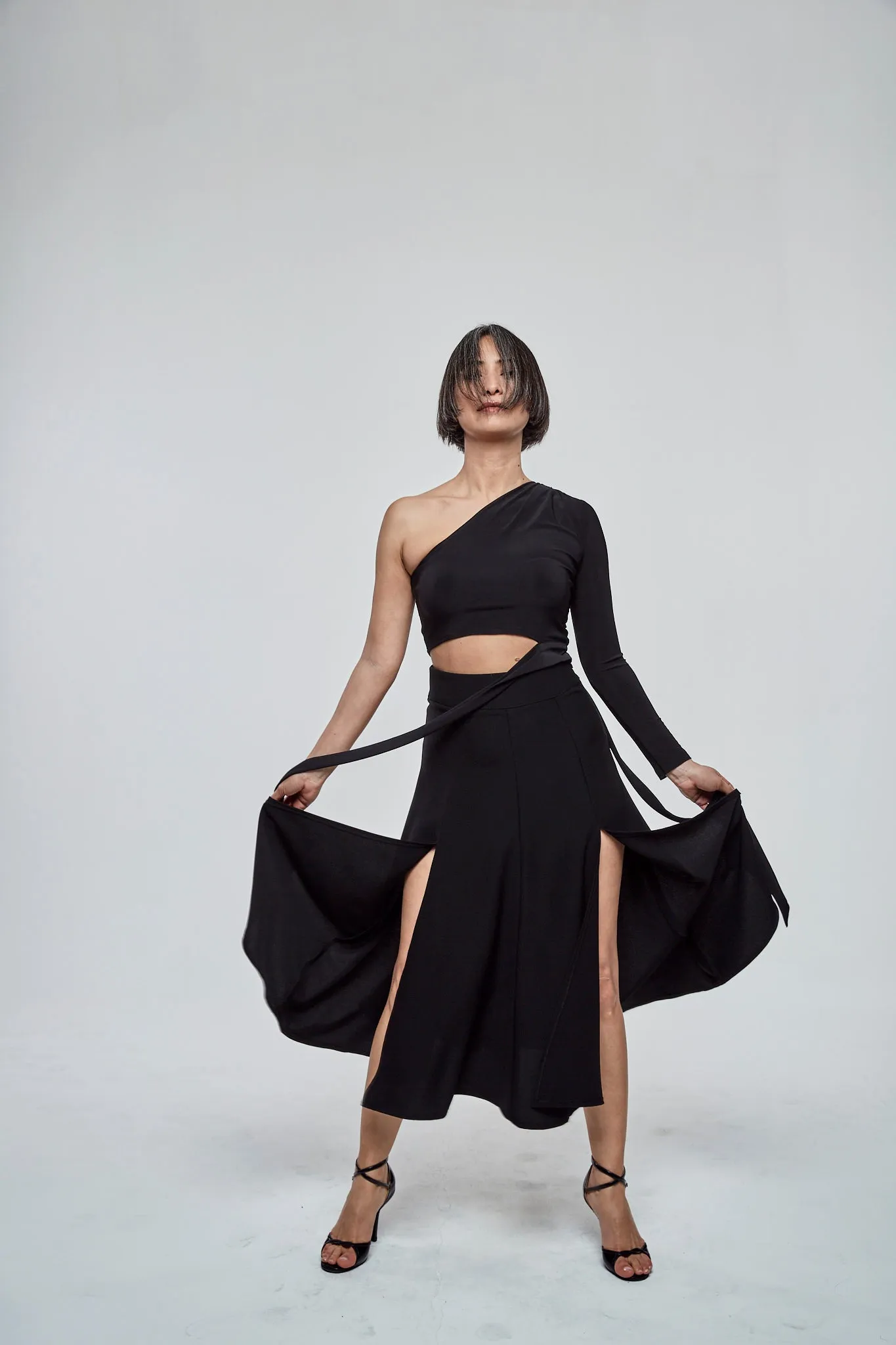 Touchline Tango Skirt / Flared Skirt Series : Double Slit