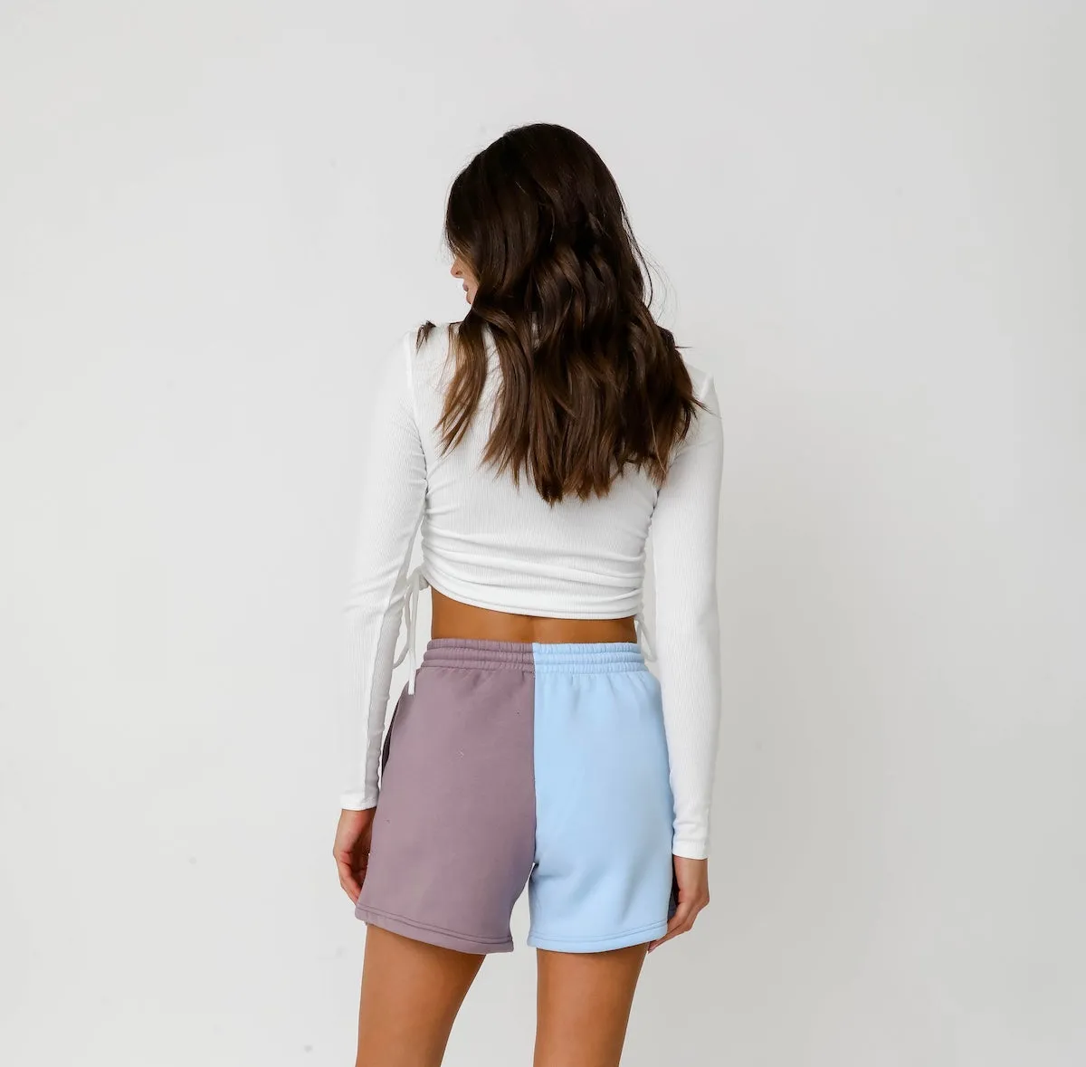 Two Tone Shorts - Blue/Lavender