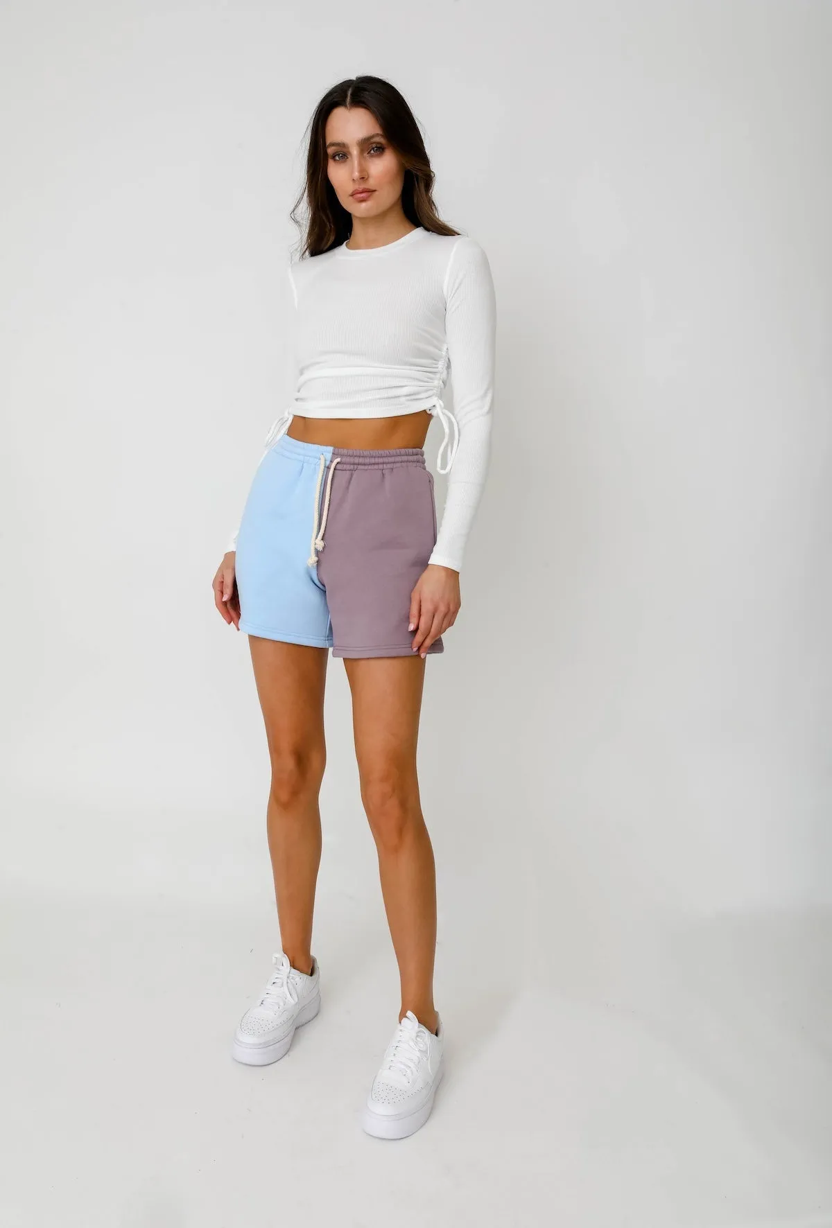 Two Tone Shorts - Blue/Lavender