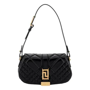 Versace Greca Goddess Black Quilted Leather Mini Bag