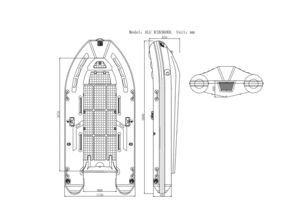 Waveline 3.6M Double Skinned Aluminium Hull RIB