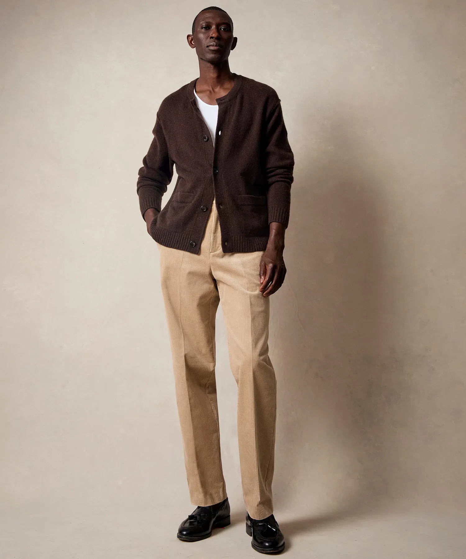 Wide Wale Corduroy Gramercy Trouser in Desert Beige