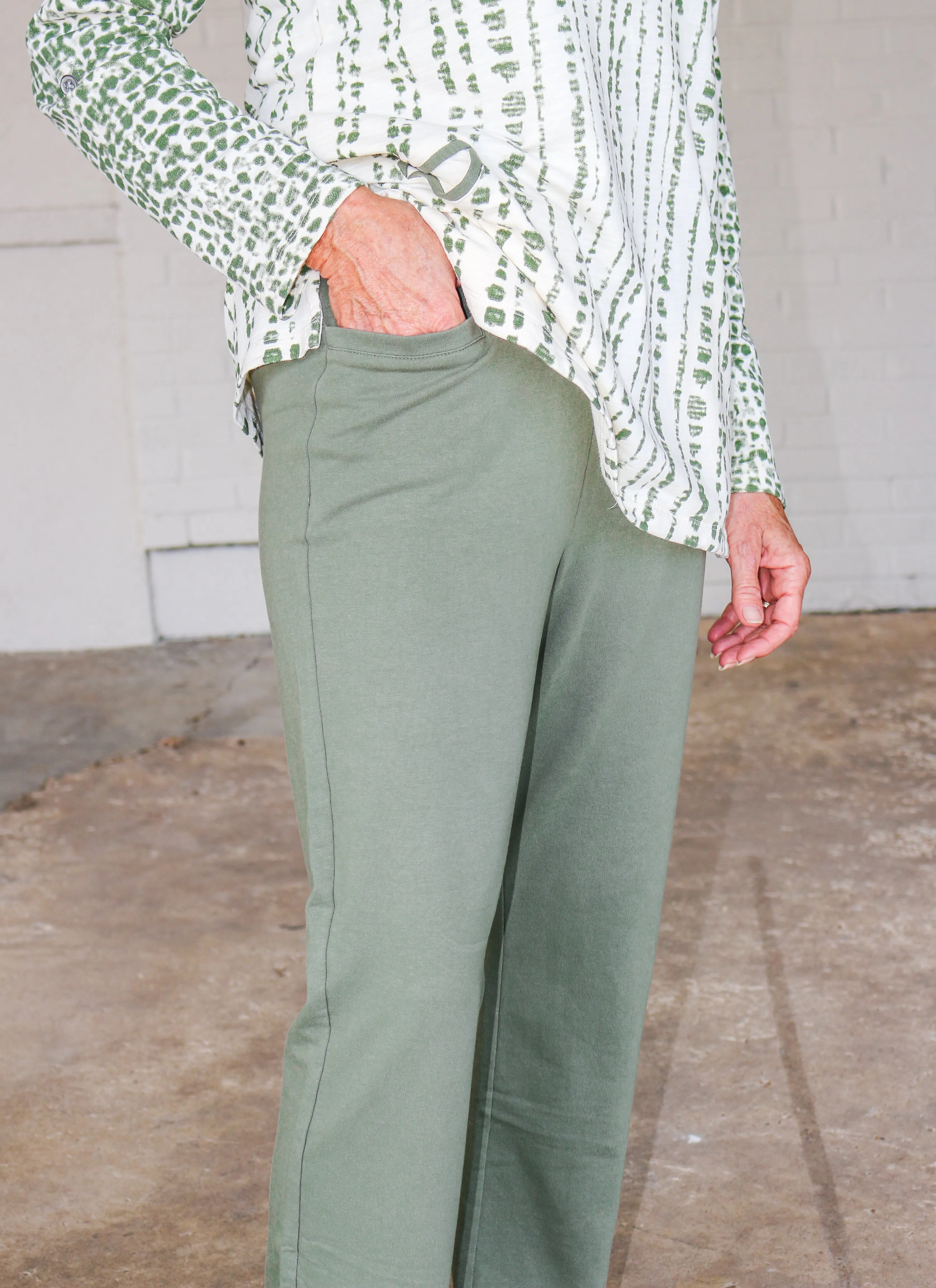 Wild Palms Green Slim Pants