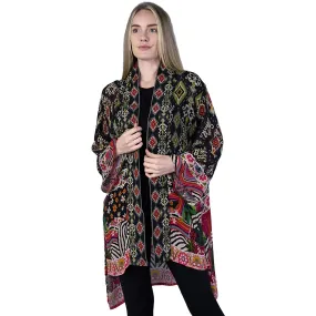 Women's Shana Apparel Kimono Jacket Black Multi