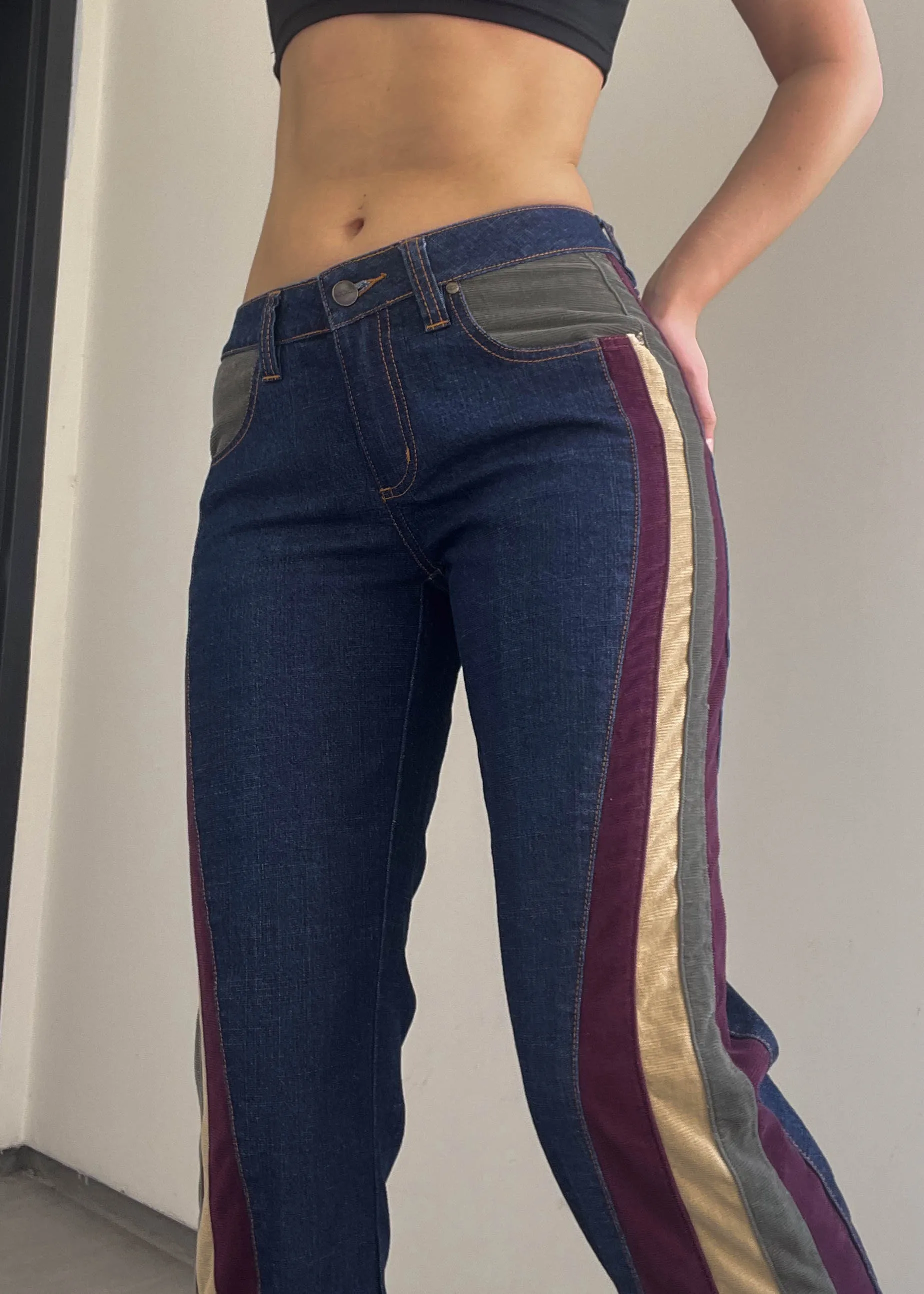 Y2k Fubu Corduroy Striped Jeans (M)