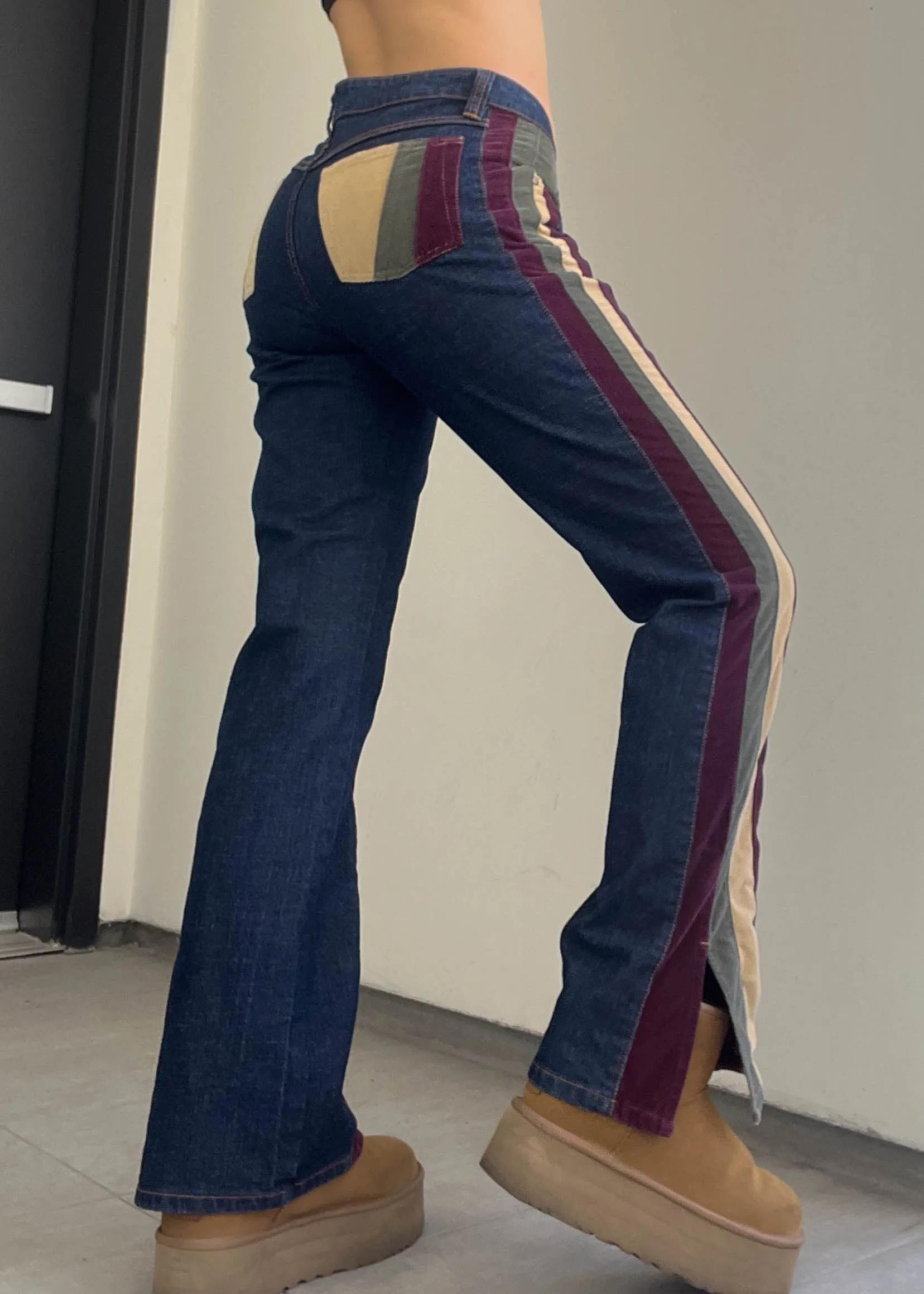 Y2k Fubu Corduroy Striped Jeans (M)